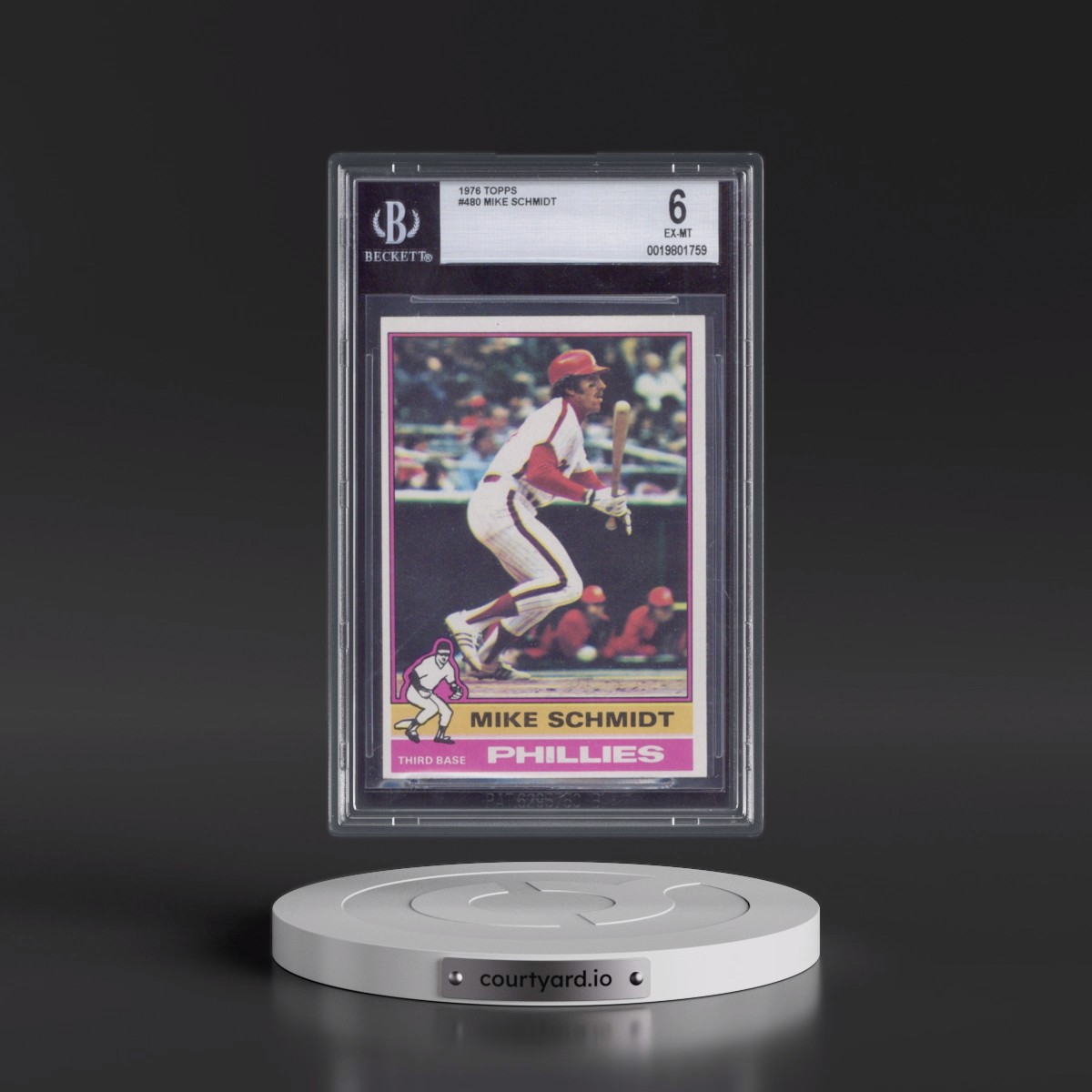 1976 Topps #480 Mike Schmidt (BGS 6 EX-MT)
