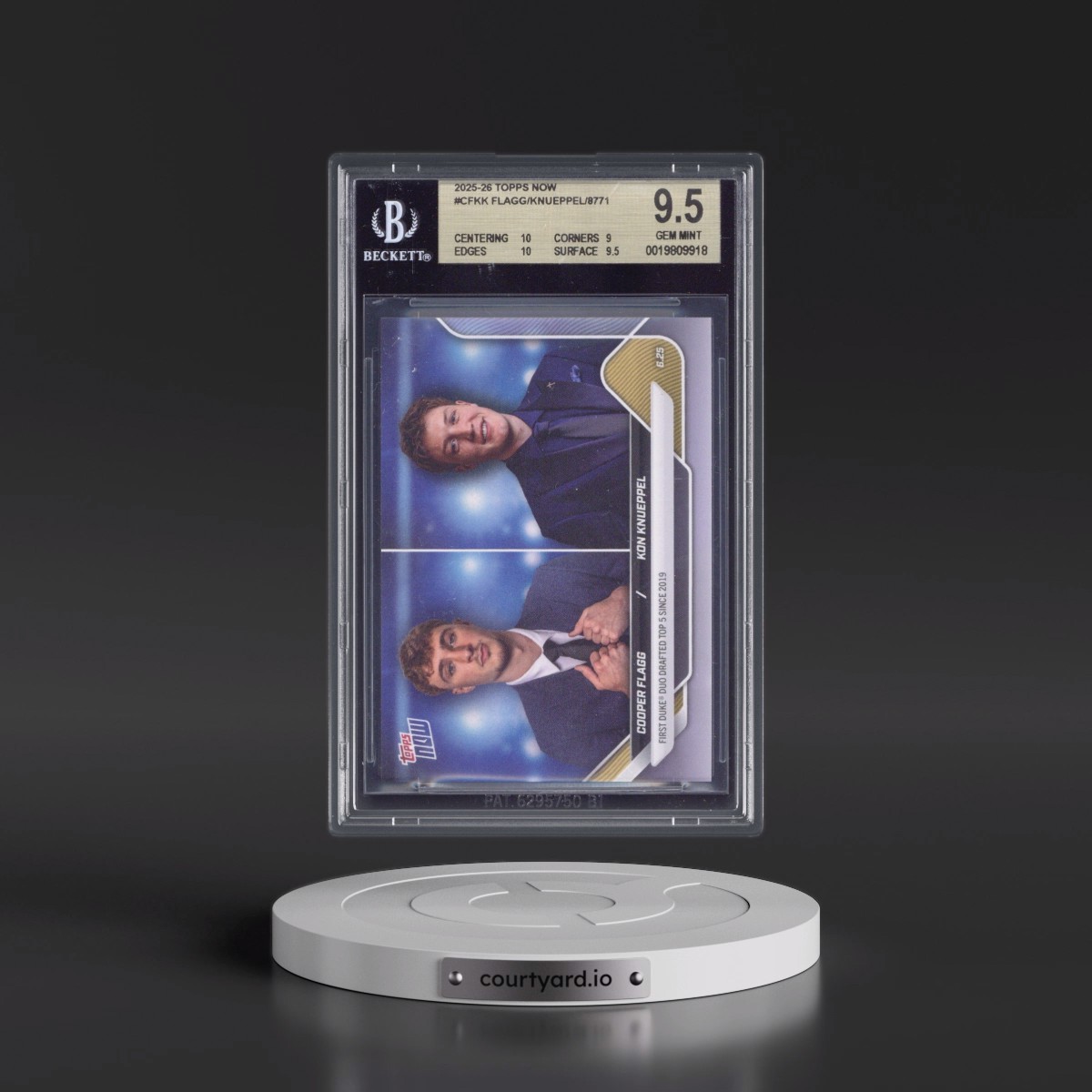 2025 Topps Now #CFKK Cooper Flagg/Kon Knueppel (BGS 9.5 GEM MINT)