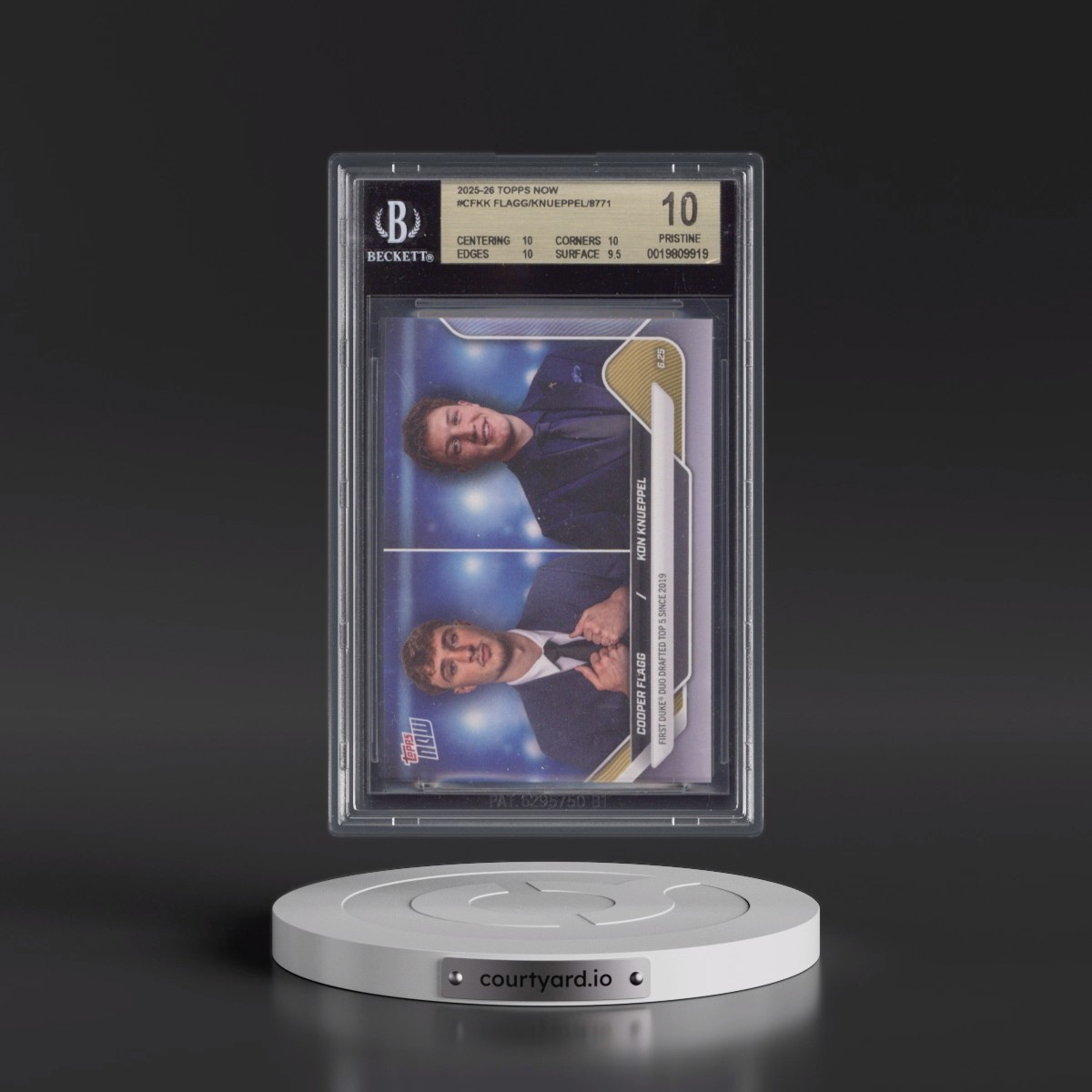 2025 Topps Now #CFKK Cooper Flagg/Kon Knueppel (BGS 10 PRISTINE)