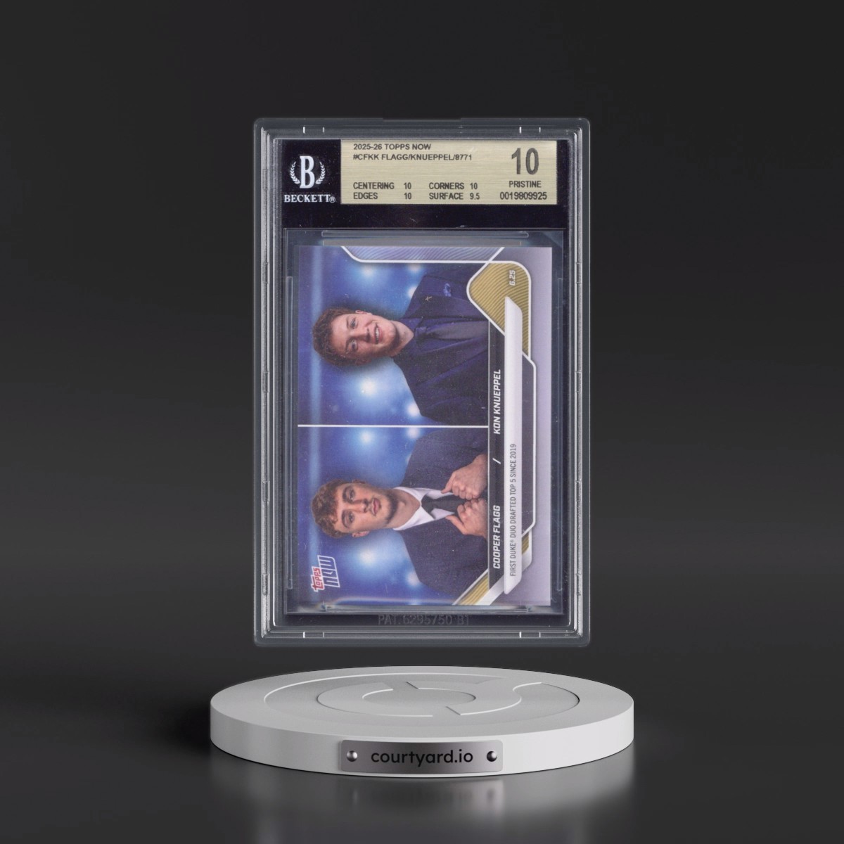 2025 Topps Now #CFKK Cooper Flagg/Kon Knueppel (BGS 10 PRISTINE)