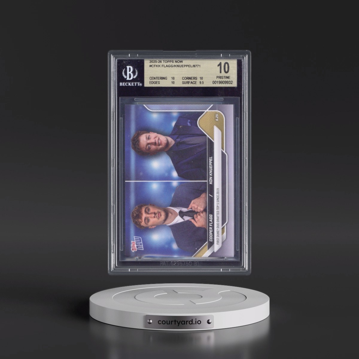 2025 Topps Now #CFKK Cooper Flagg/Kon Knueppel (BGS 10 PRISTINE)