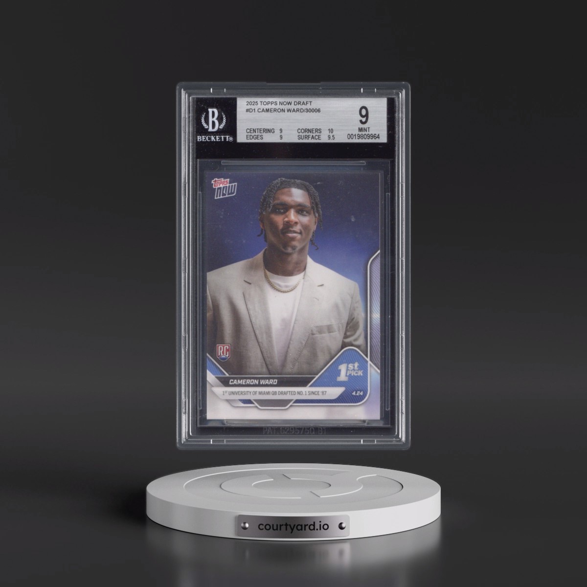 2025 Topps Now Draft #D1 Cameron Ward/30006* (BGS 9 MINT)