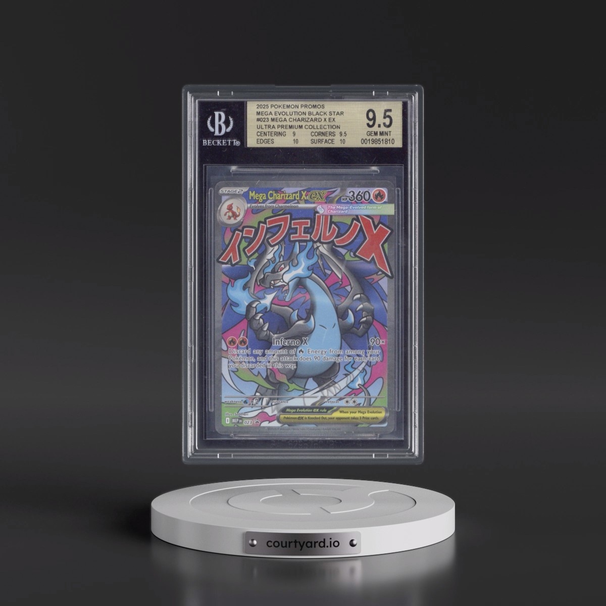 2025 Black Star Promos - Mega Evolution MEP EN #023 Mega Charizard X ex - Mega Charizard X ex Ultra Premium Collection (Holo) (BGS 9.5 GEM MINT)