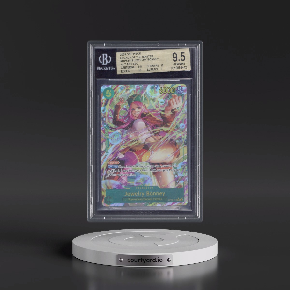 2025 Legacy of the Master (OP12) - English Jewelry Bonney - (Borderless) Alt Art #118 BGS 9.5