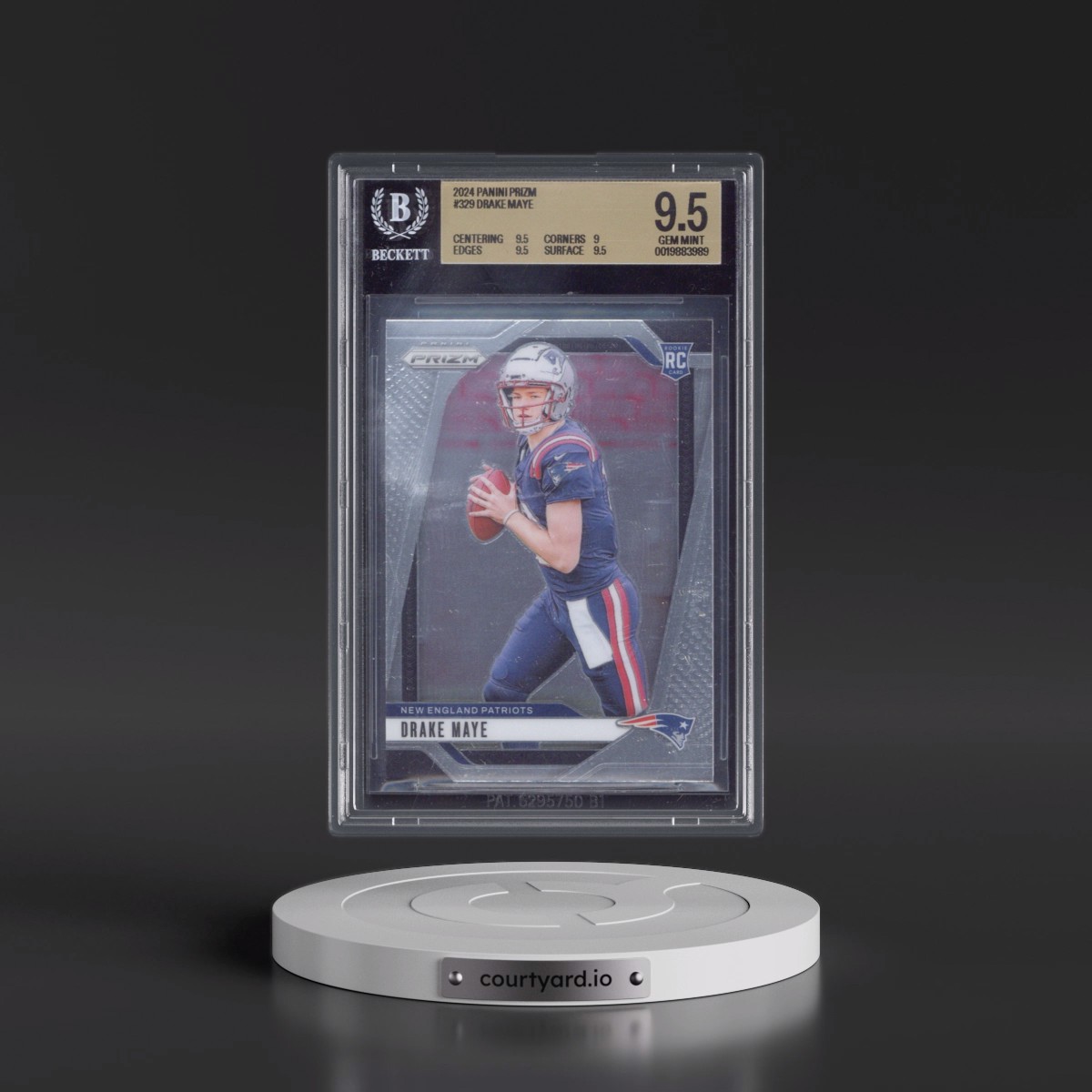 2024 Panini Prizm #329 Drake Maye (BGS 9.5 GEM MINT)