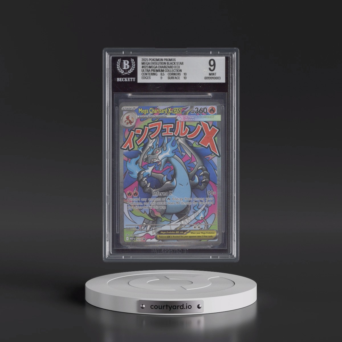 2025 Black Star Promos - Mega Evolution MEP EN #023 Mega Charizard X ex - Mega Charizard X ex Ultra Premium Collection (Holo) (BGS 9 MINT)