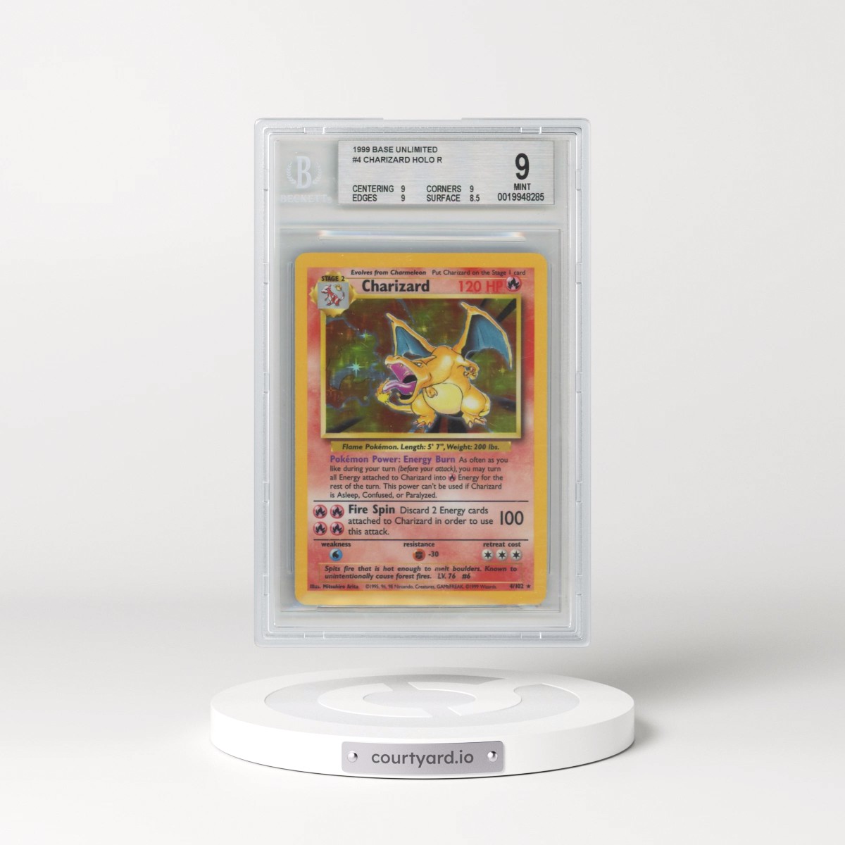 1999 Base Set #4 Charizard - Holo (BGS 9 MINT)