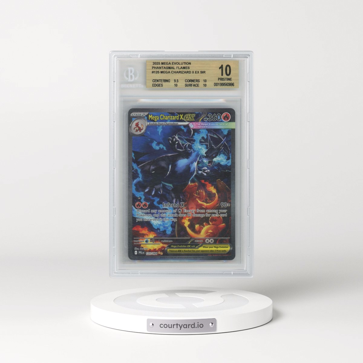 2025 Phantasmal Flames - PFL EN #125 Mega Charizard X ex - Special Illustration Rare (Holo) (BGS 10 PRISTINE)
