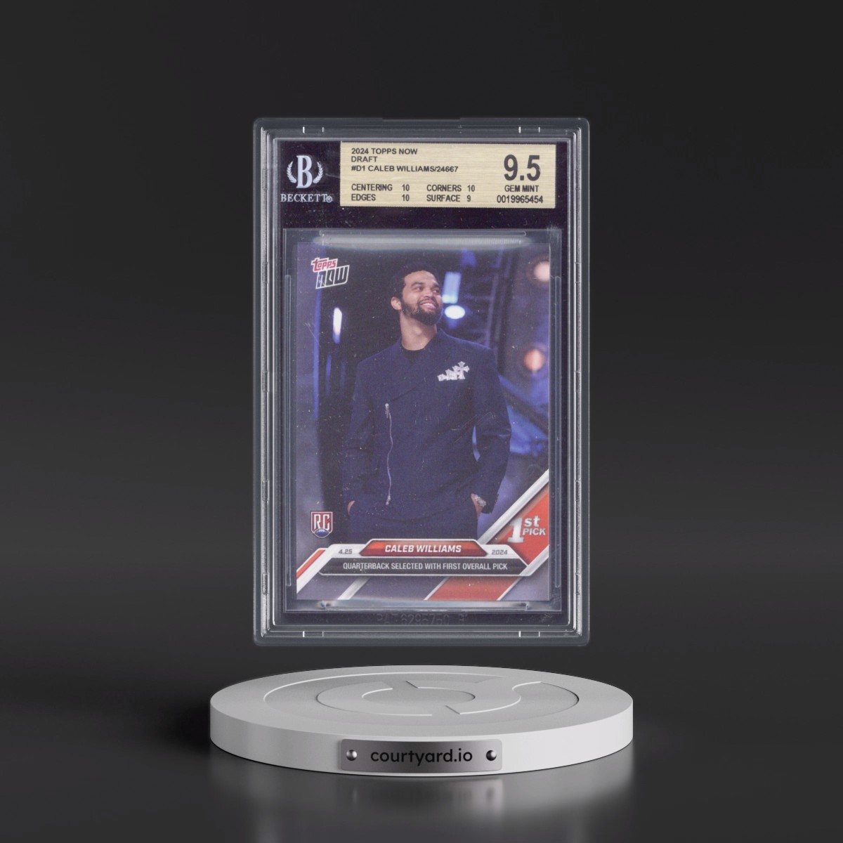 2024 Topps Now #D1 Caleb Williams (BGS 9.5 GEM MINT)