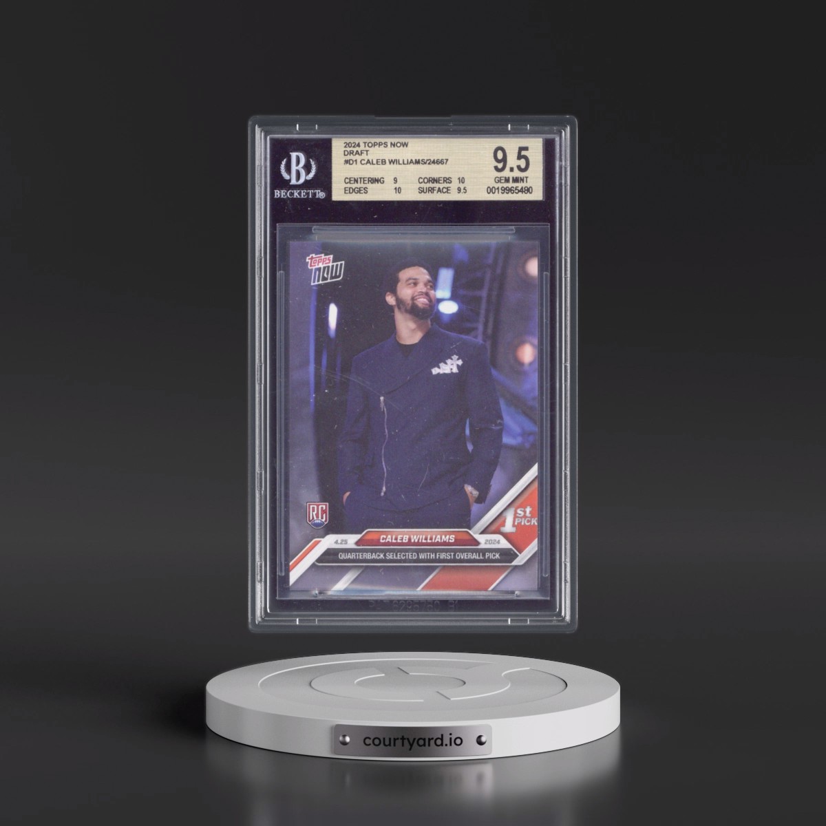 2024 Topps Now #D1 Caleb Williams (BGS 9.5 GEM MINT)