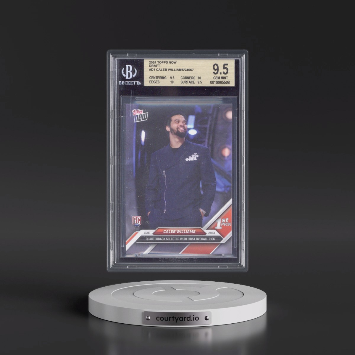 2024 Topps Now #D1 Caleb Williams (BGS 9.5 GEM MINT)