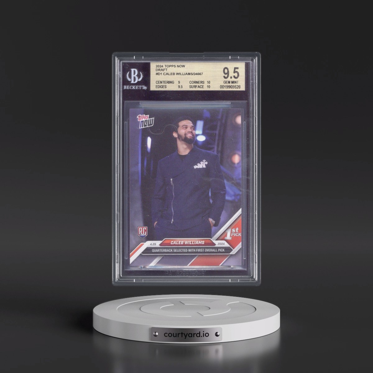 2024 Topps Now #D1 Caleb Williams (BGS 9.5 GEM MINT)