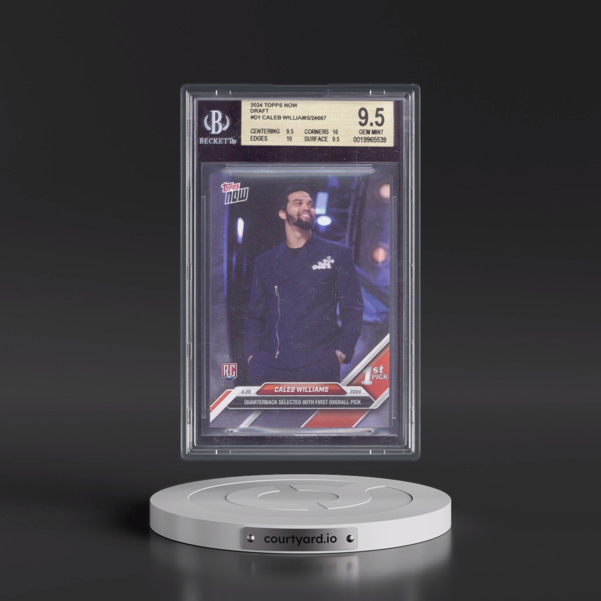 2024 Topps Now #D1 Caleb Williams (BGS 9.5 GEM MINT)