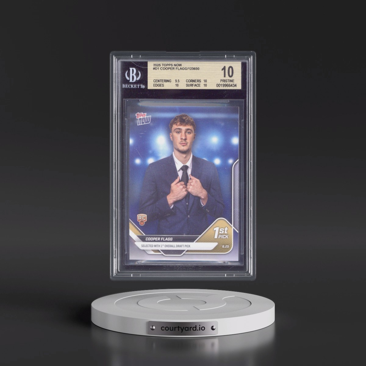 2025 Topps Now Draft #D1 Cooper Flagg (BGS 10 PRISTINE)