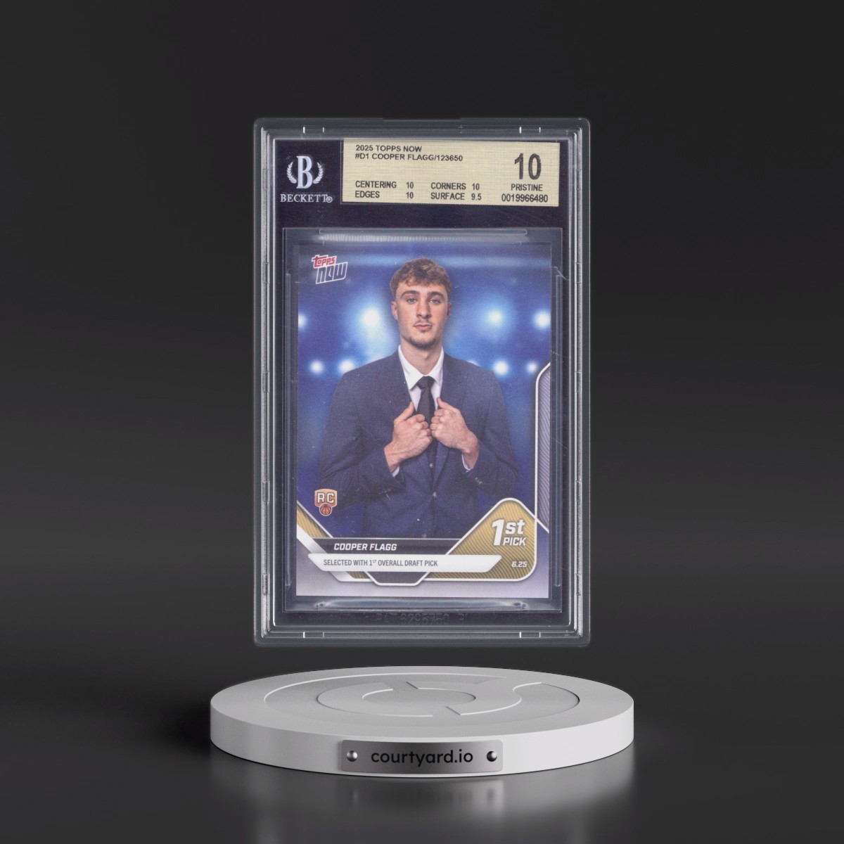 2025 Topps Now Draft #D1 Cooper Flagg (BGS 10 PRISTINE)