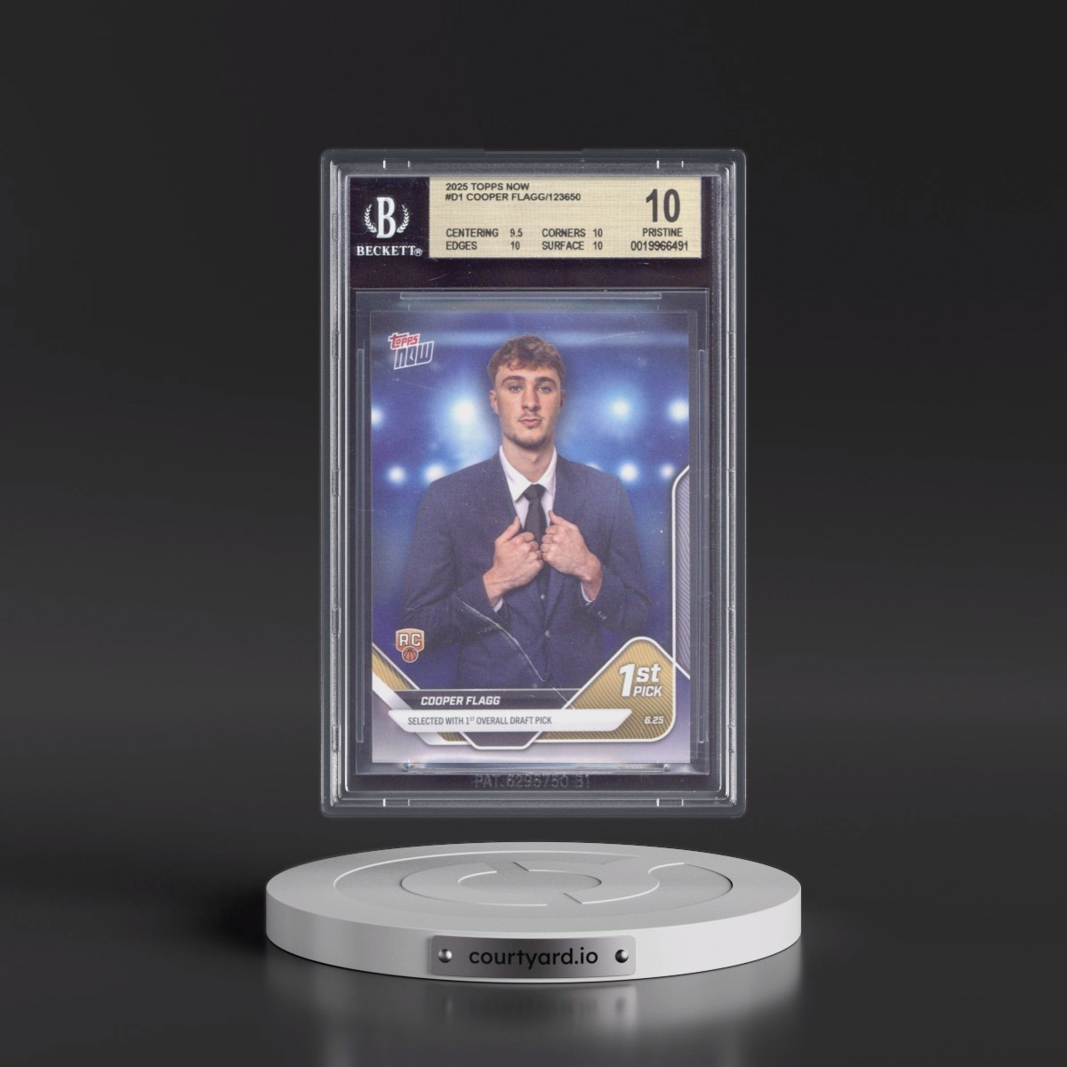 2025 Topps Now Draft #D1 Cooper Flagg (BGS 10 PRISTINE)