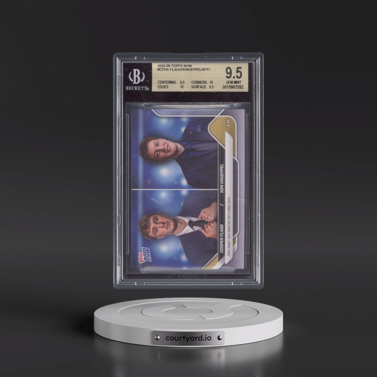 2025 Topps Now #CFKK Cooper Flagg/Kon Knueppel (BGS 9.5 GEM MINT)