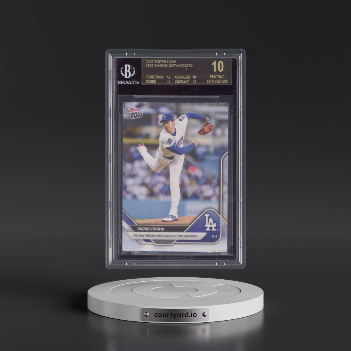 2025 Topps Now #307 Shohei Ohtani (BGS 10 BLACK LABEL)
