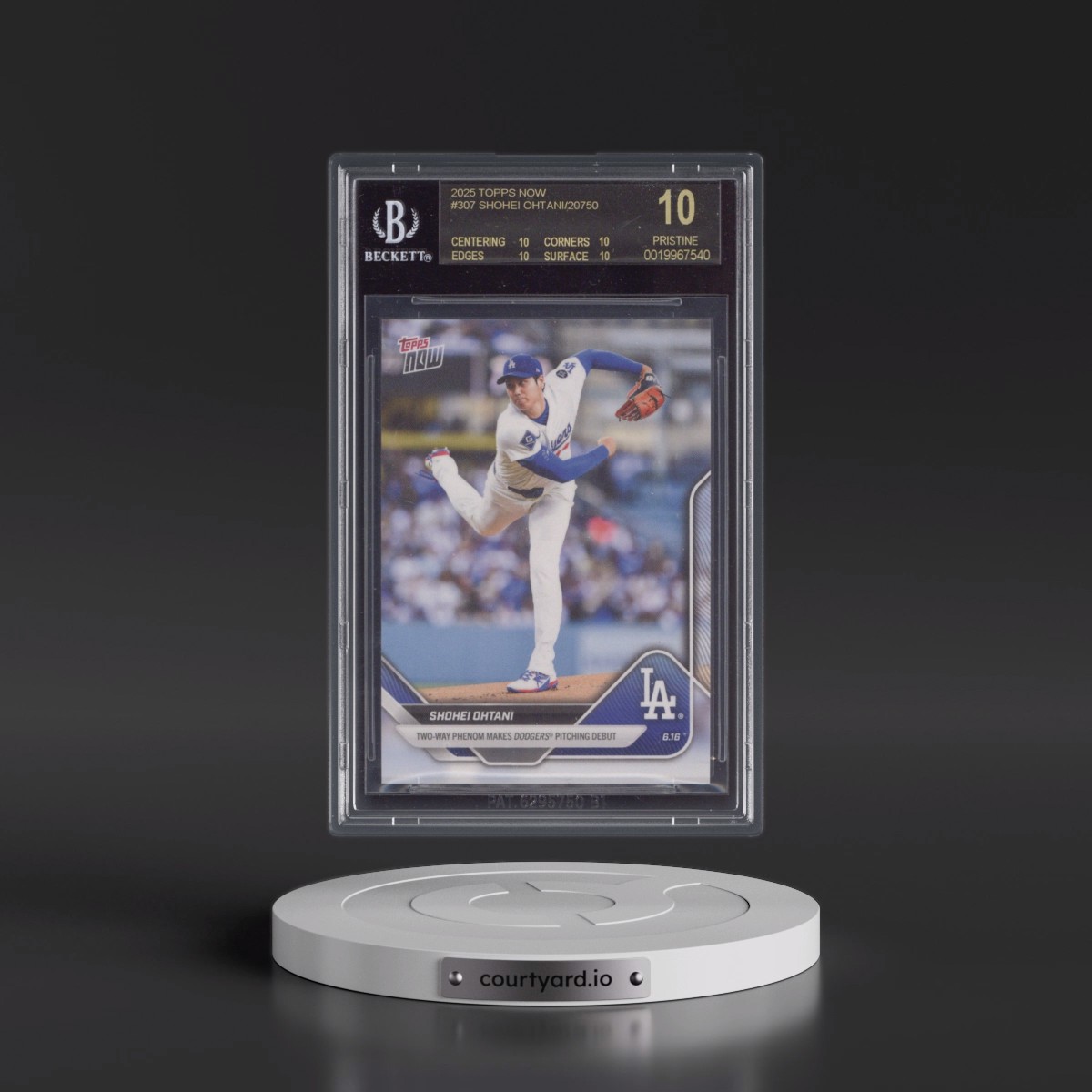 2025 Topps Now #307 Shohei Ohtani (BGS 10 BLACK LABEL)