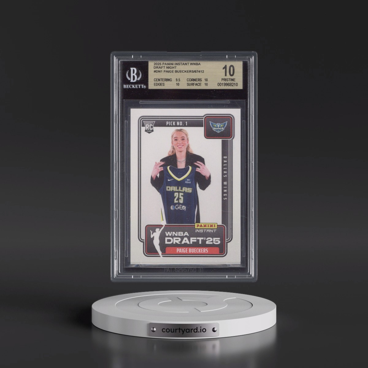 2025 Panini Instant WNBA Draft Night #DN1 Paige Bueckers (BGS 10 PRISTINE)