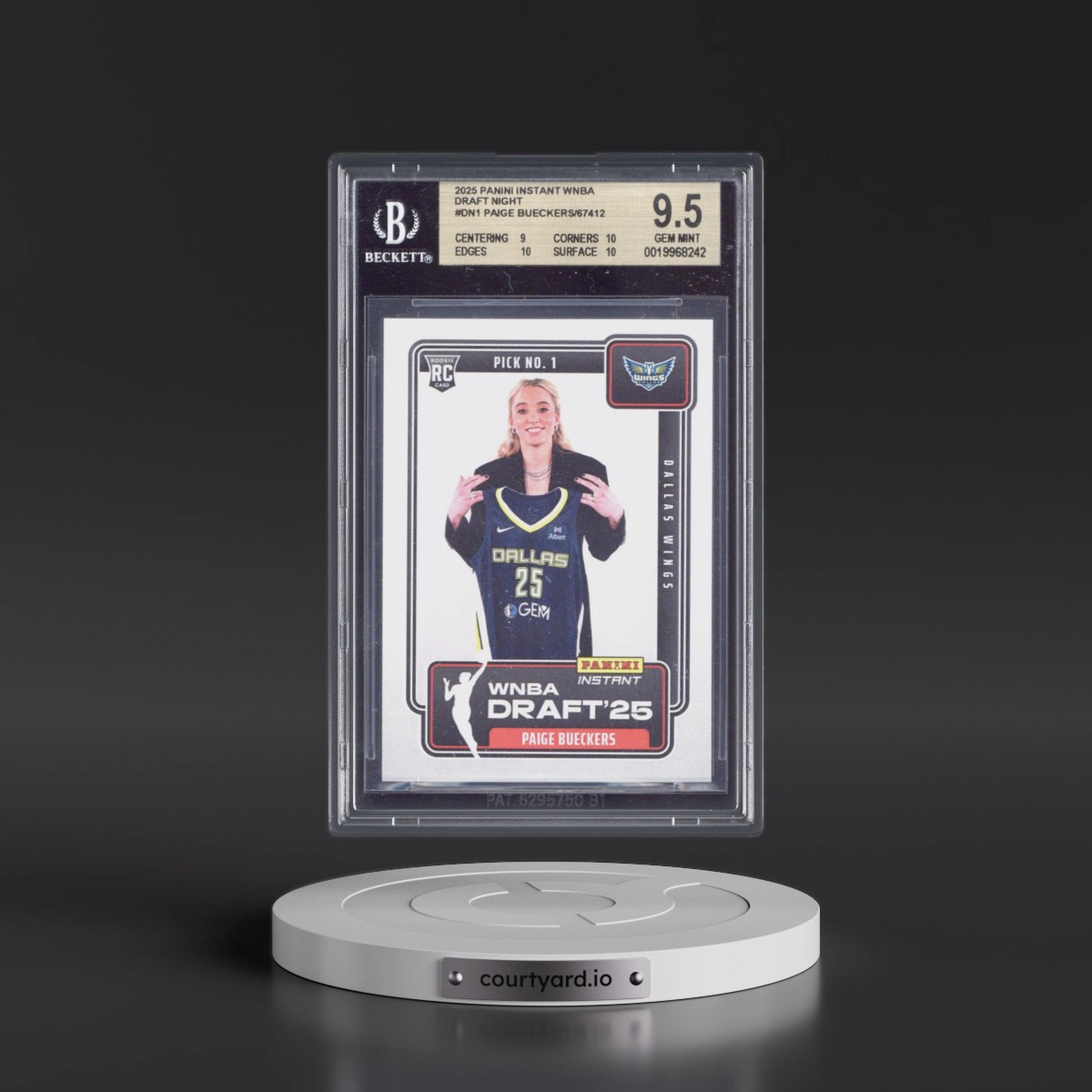 2025 Panini Instant WNBA Draft Night #DN1 Paige Bueckers (BGS 9.5 GEM MINT)