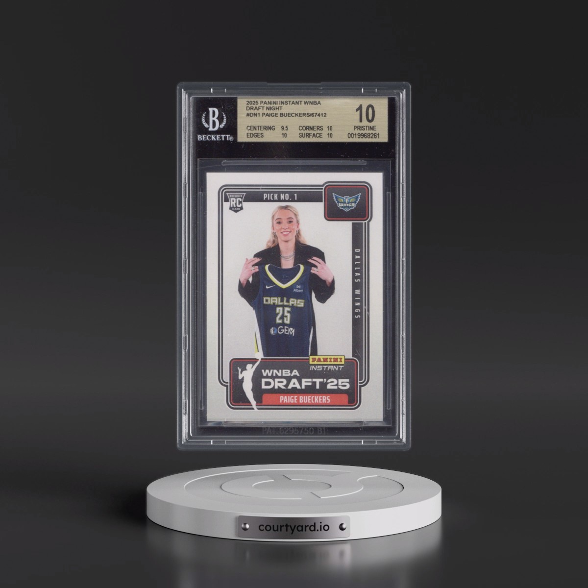 2025 Panini Instant WNBA Draft Night #DN1 Paige Bueckers (BGS 10 PRISTINE)