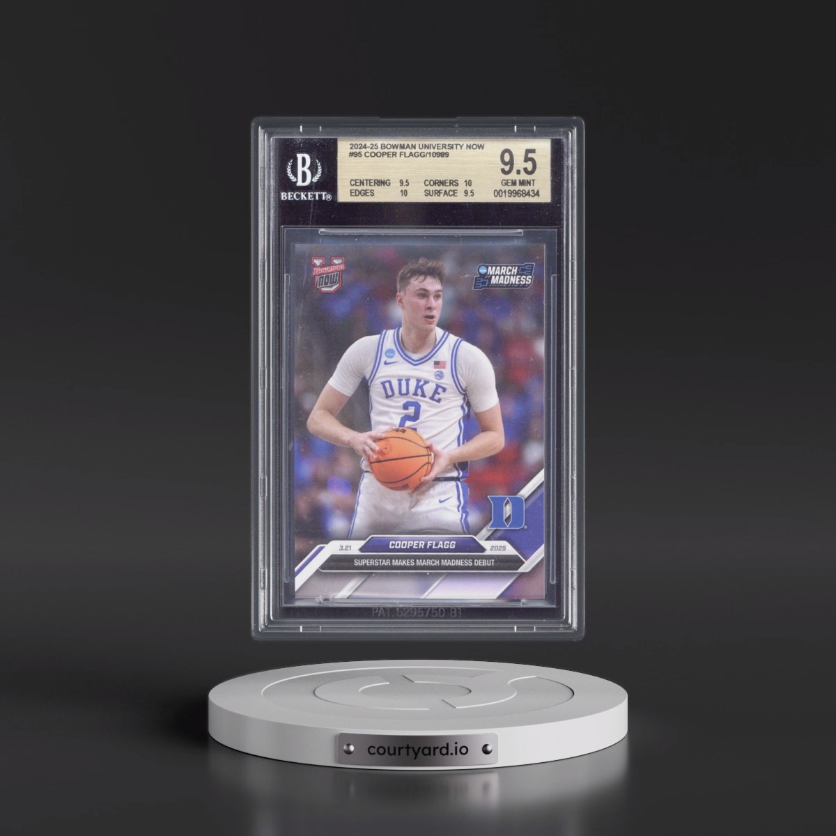 2024 Bowman U Now #95 Cooper Flagg (BGS 9.5 GEM MINT)