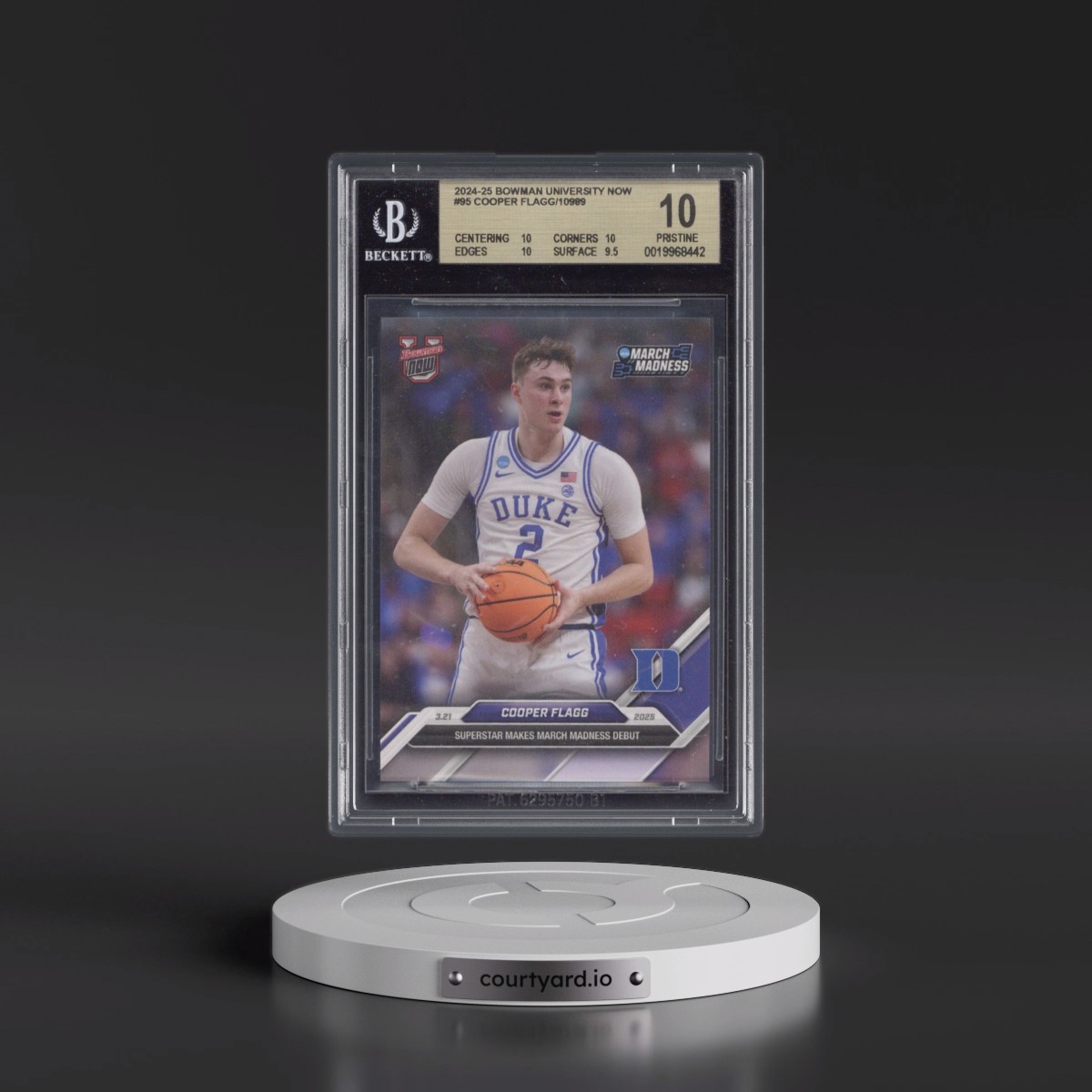 2024 Bowman U Now #95 Cooper Flagg (BGS 10 PRISTINE)