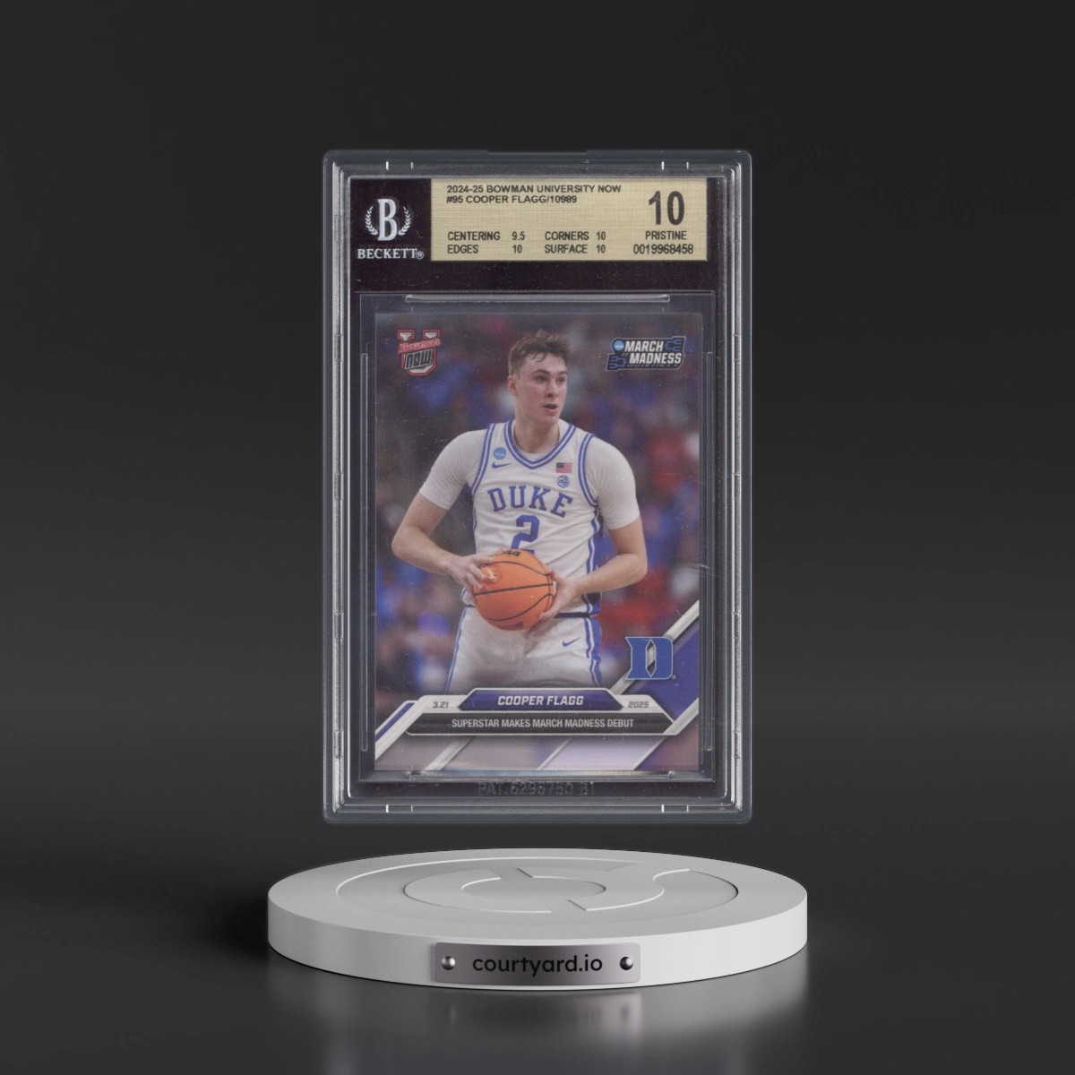 2024 Bowman U Now #95 Cooper Flagg (BGS 10 PRISTINE)