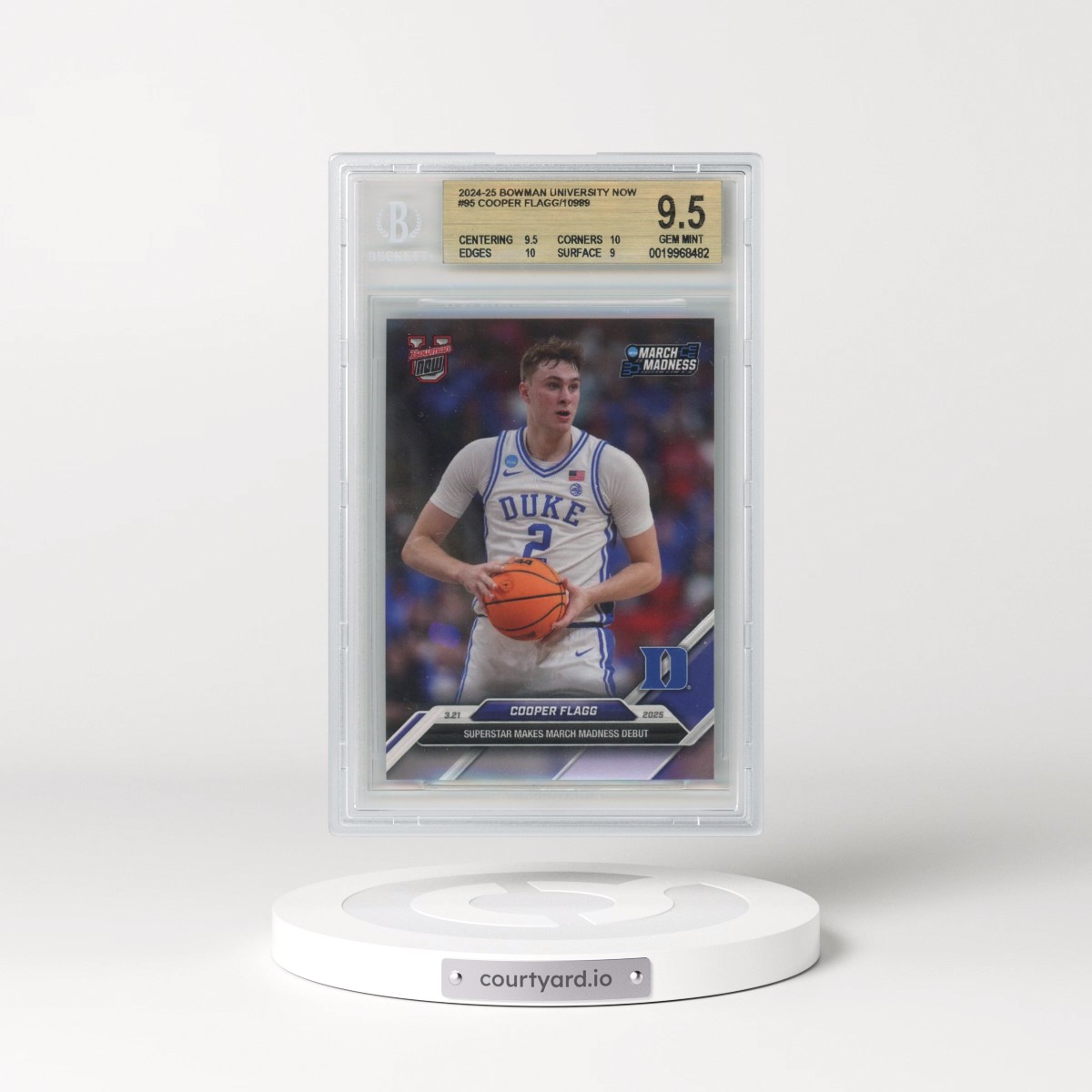 2024 Bowman U Now #95 Cooper Flagg (BGS 9.5 GEM MINT)