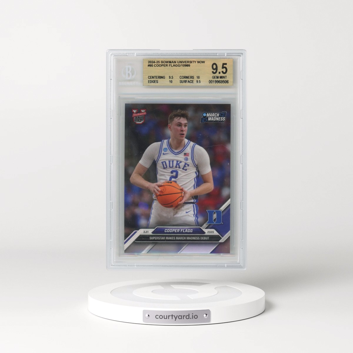 2024 Bowman U Now #95 Cooper Flagg (BGS 9.5 GEM MINT)