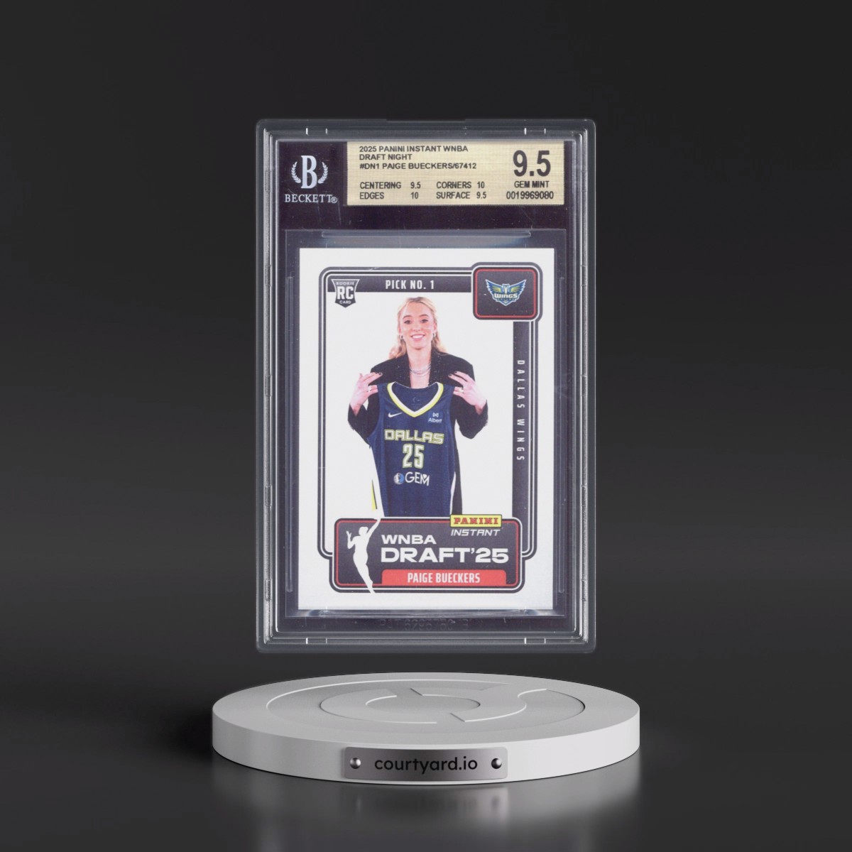 2025 Panini Instant WNBA Draft Night #DN1 Paige Bueckers (BGS 9.5 GEM MINT)