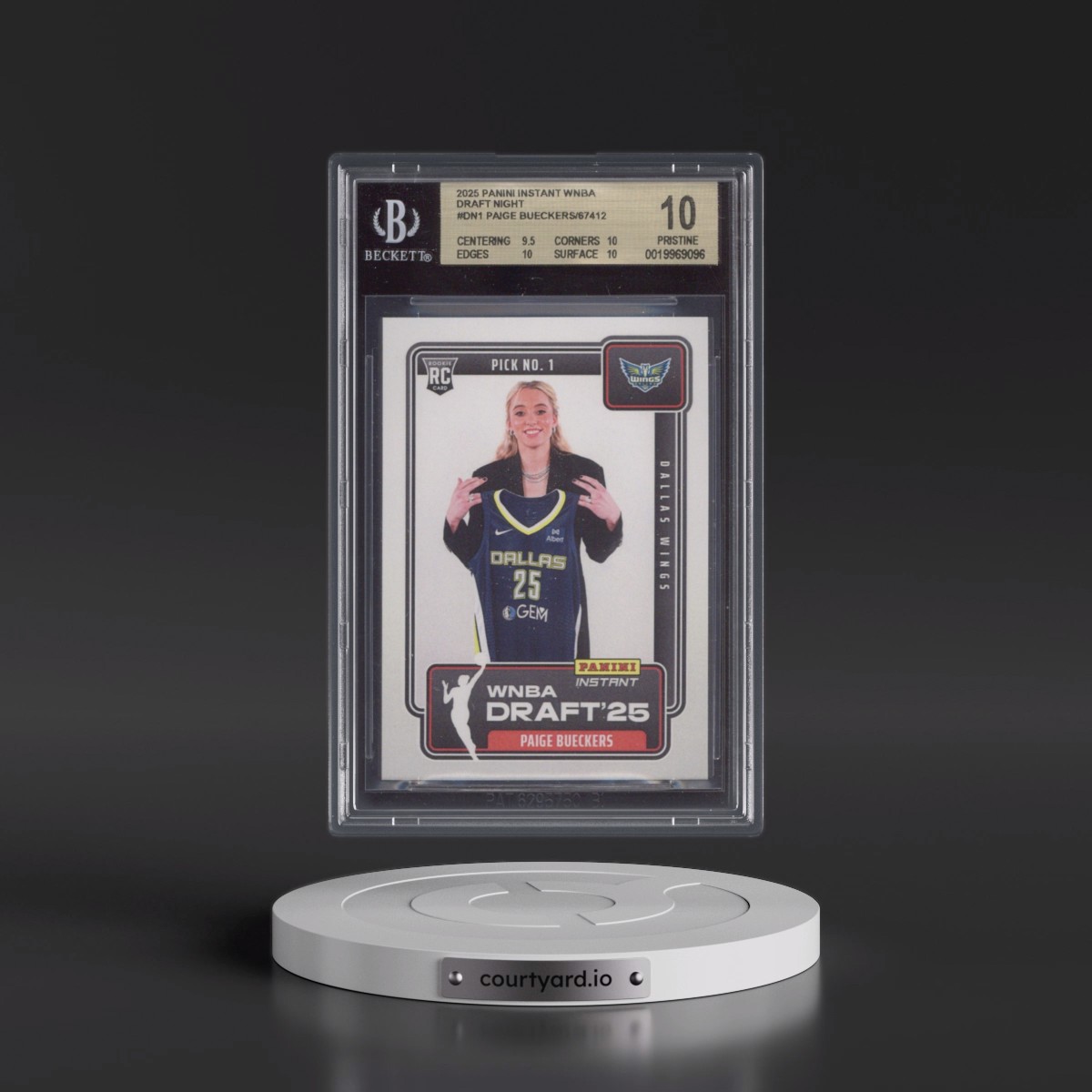 2025 Panini Instant WNBA Draft Night #DN1 Paige Bueckers (BGS 10 PRISTINE)