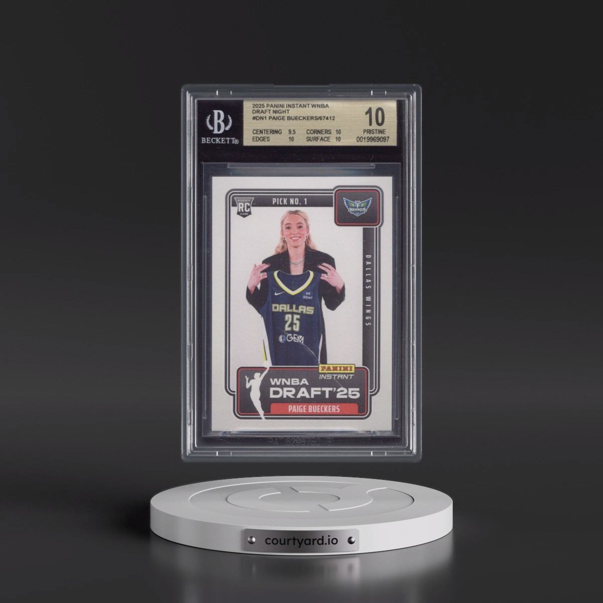 2025 Panini Instant WNBA Draft Night #DN1 Paige Bueckers (BGS 10 PRISTINE)