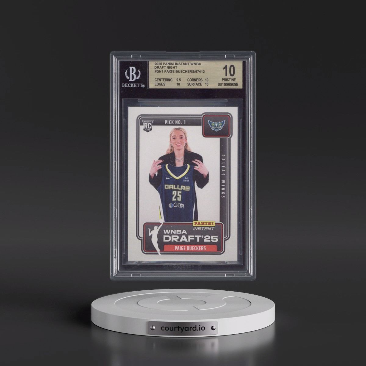 2025 Panini Instant WNBA Draft Night #DN1 Paige Bueckers (BGS 10 PRISTINE)