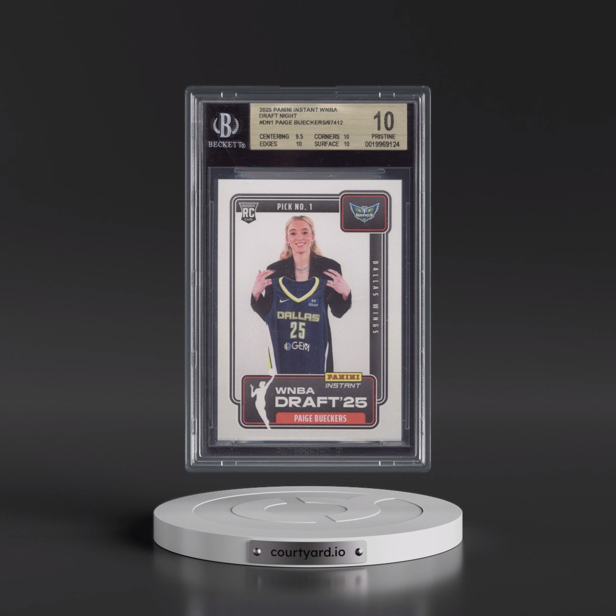 2025 Panini Instant WNBA Draft Night #DN1 Paige Bueckers (BGS 10 PRISTINE)