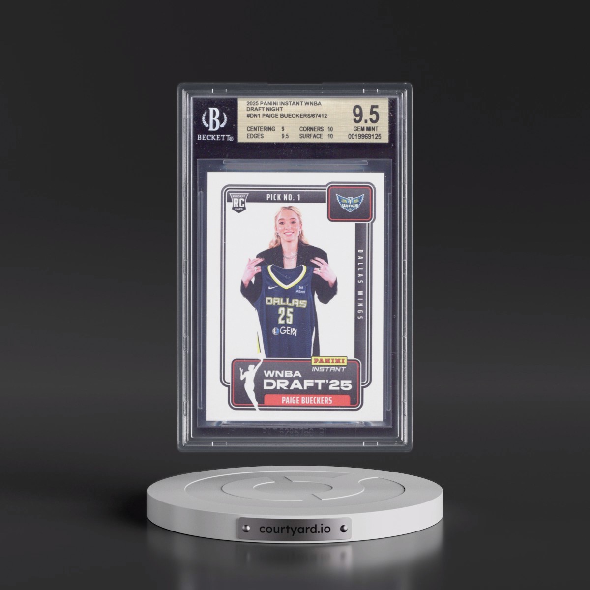 2025 Panini Instant WNBA Draft Night #DN1 Paige Bueckers (BGS 9.5 GEM MINT)