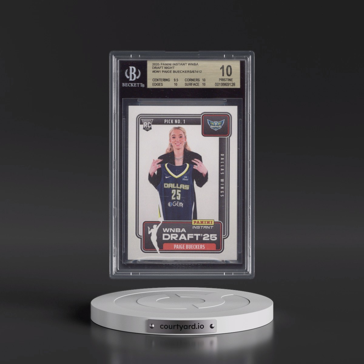 2025 Panini Instant WNBA Draft Night #DN1 Paige Bueckers (BGS 10 PRISTINE)