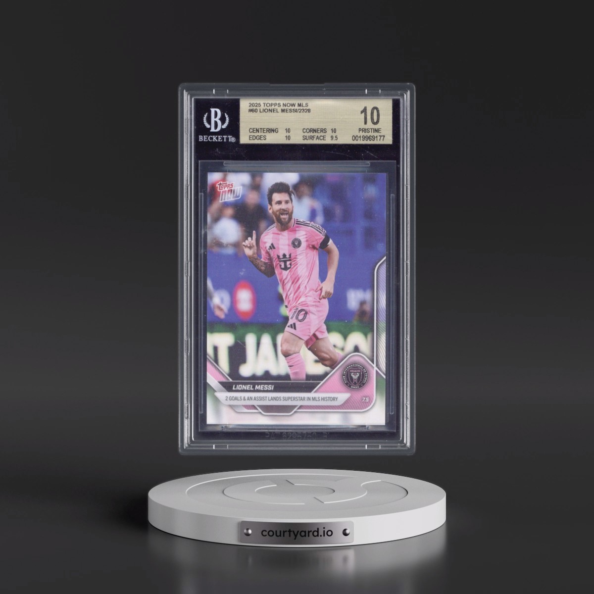 2025 Topps Now MLS #60 Lionel Messi/2328* (BGS 10 PRISTINE)