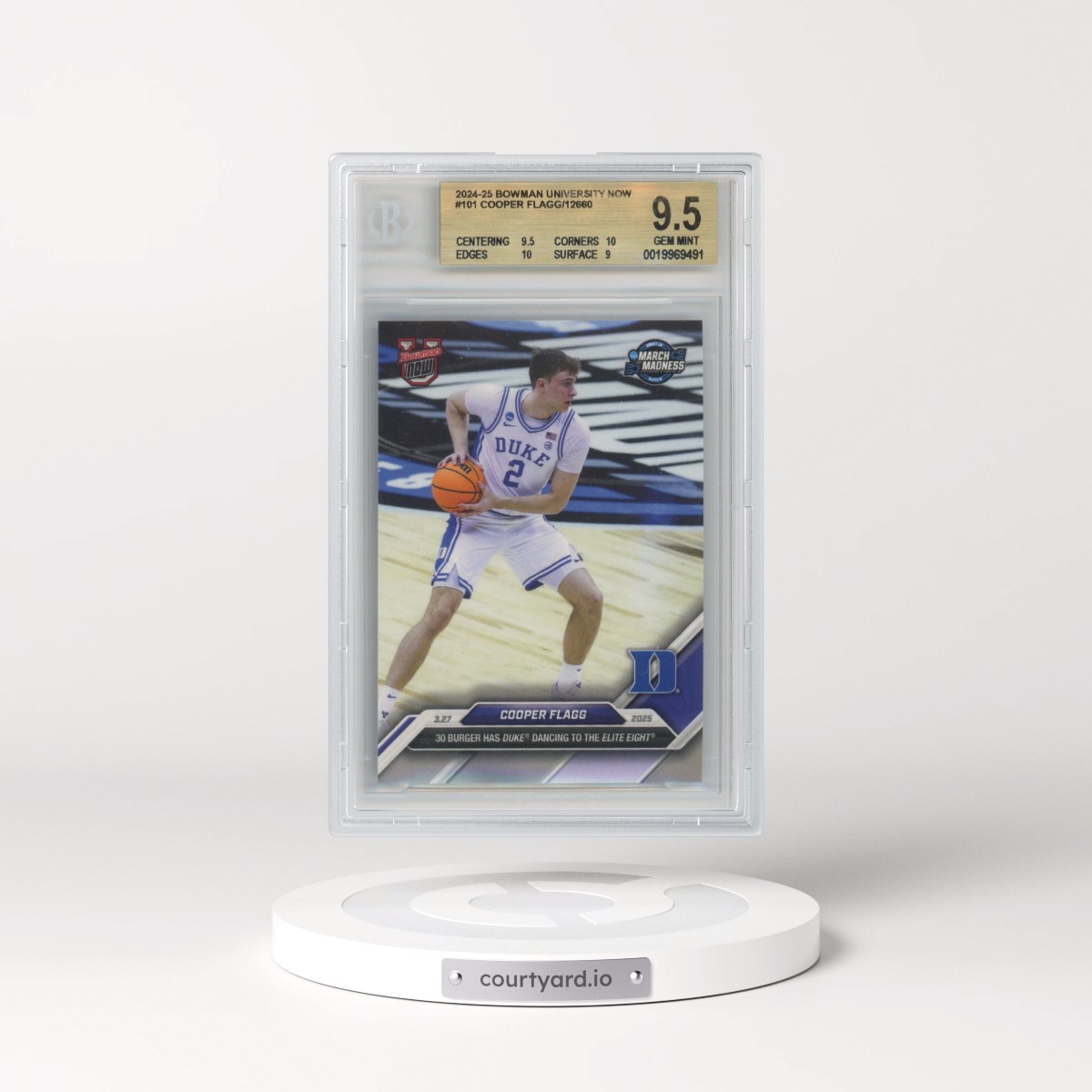 2024 Bowman University Now #101 Cooper Flagg/12660* (BGS 9.5 GEM MINT)