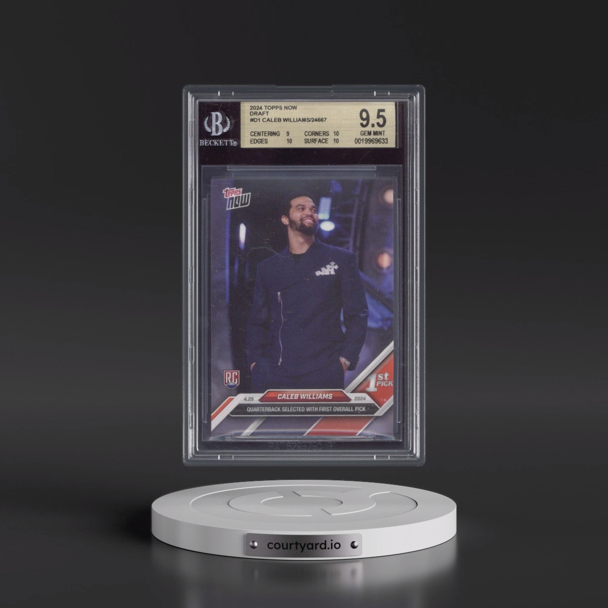 2024 Topps Now #D1 Caleb Williams (BGS 9.5 GEM MINT)