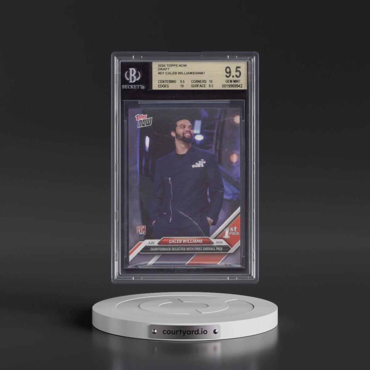 2024 Topps Now #D1 Caleb Williams (BGS 9.5 GEM MINT)
