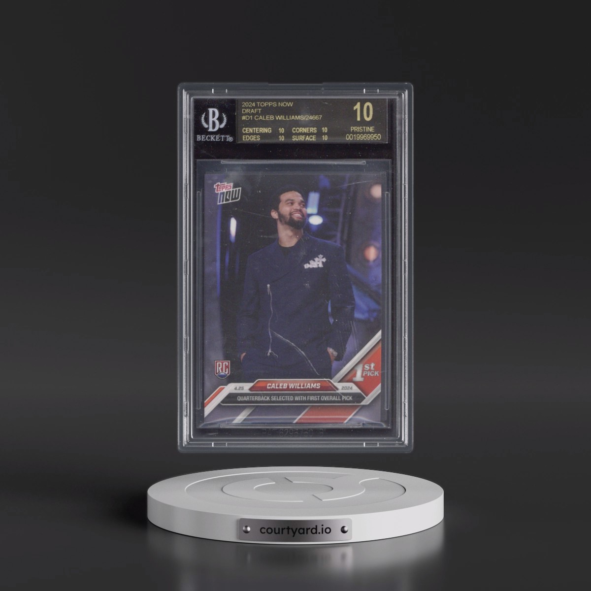 2024 Topps Now #D1 Caleb Williams (BGS 10 BLACK LABEL)