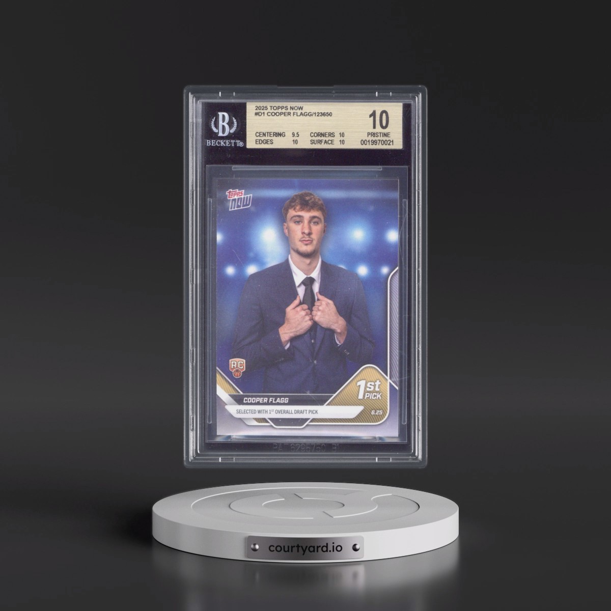 2025 Topps Now Draft #D1 Cooper Flagg (BGS 10 PRISTINE)