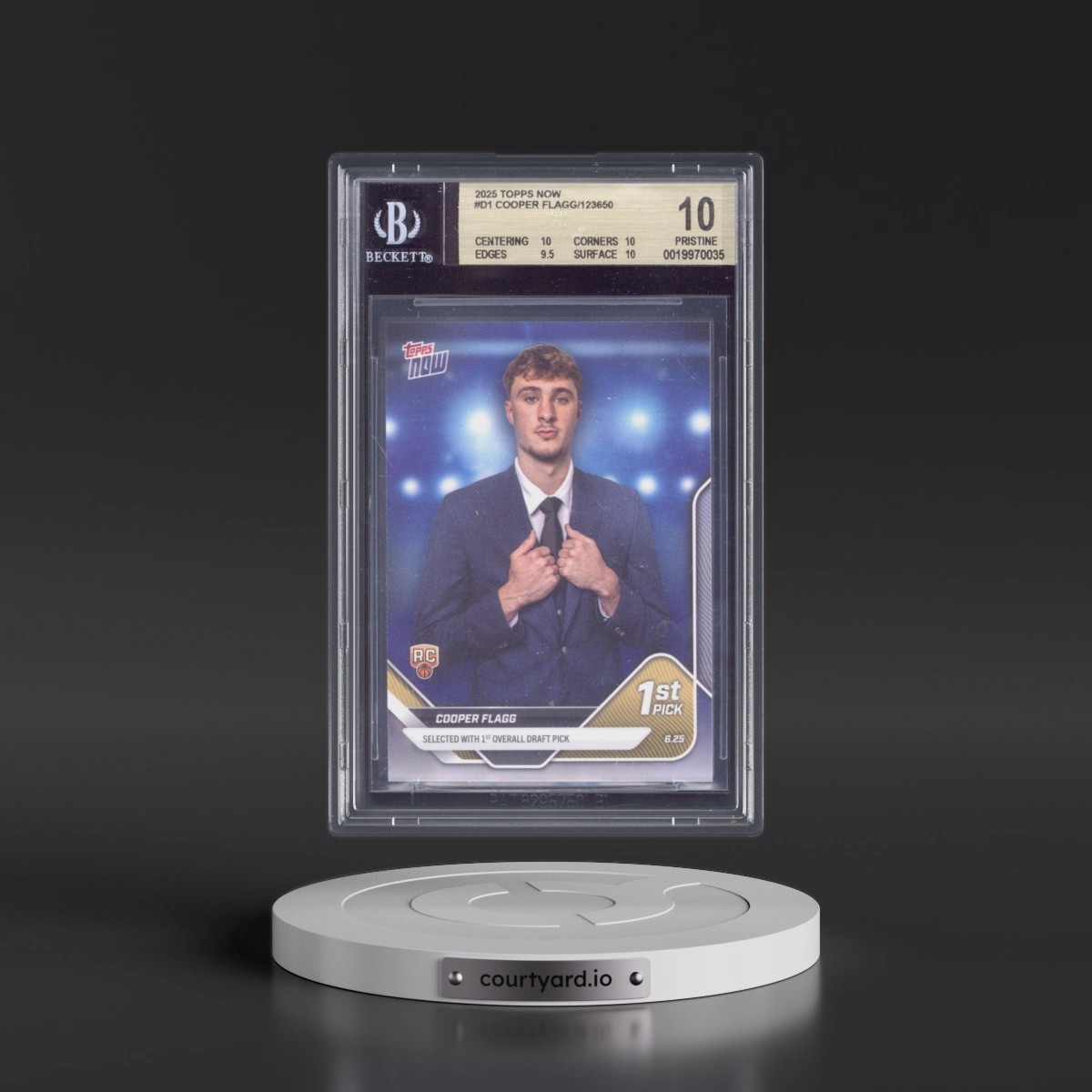 2025 Topps Now Draft #D1 Cooper Flagg (BGS 10 PRISTINE)