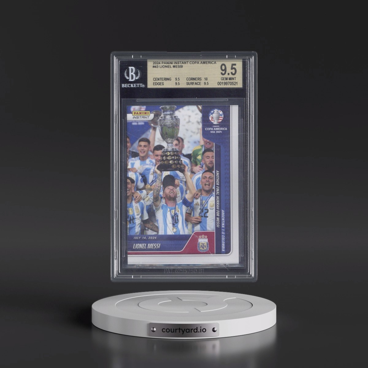 2024 Panini Instant Copa America #43 Lionel Messi/12674 (BGS 9.5 GEM MINT)