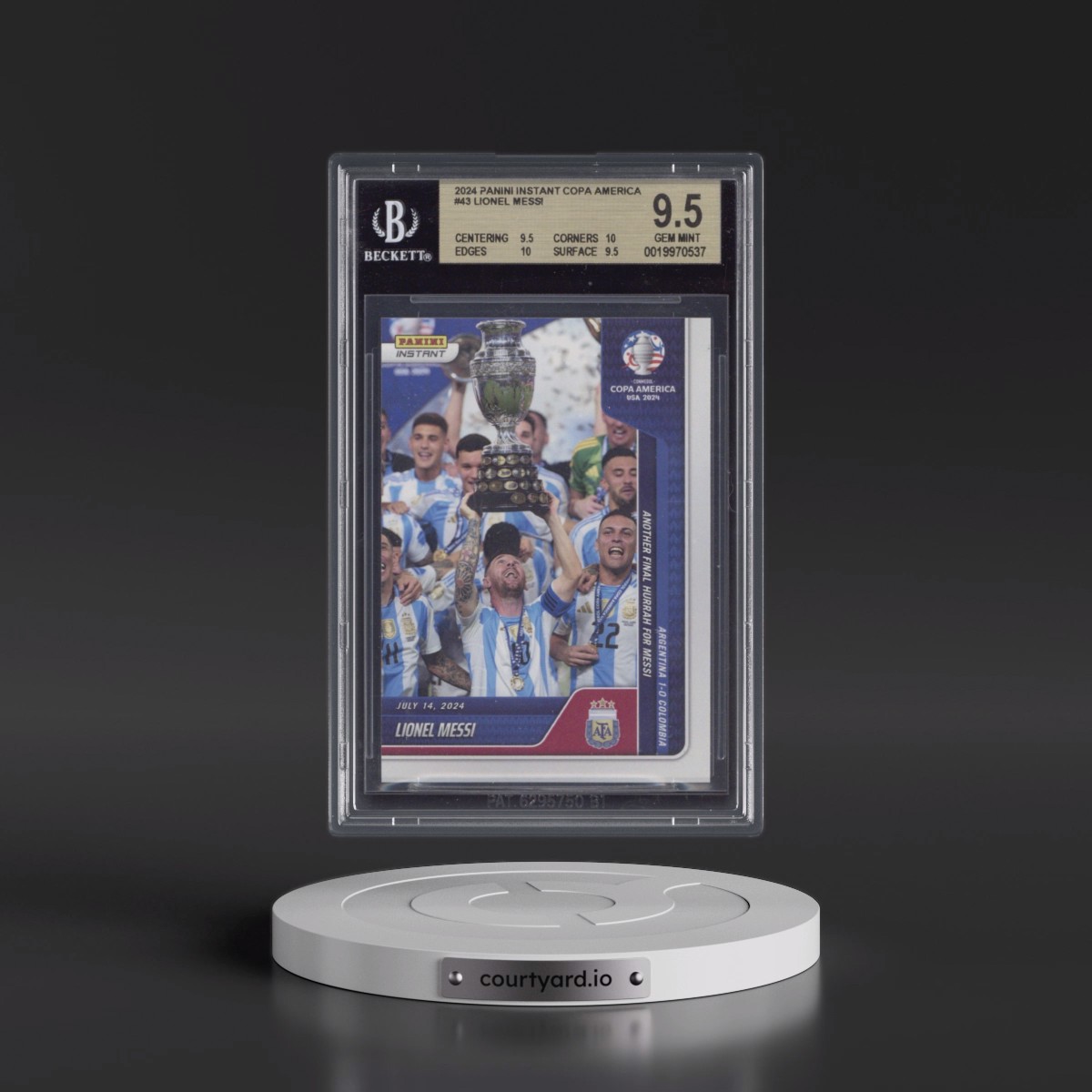 2024 Panini Instant Copa America #43 Lionel Messi/12674 (BGS 9.5 GEM MINT)