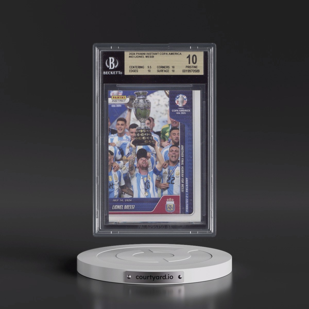 2024 Panini Instant Copa America #43 Lionel Messi/12674 (BGS 10 PRISTINE)