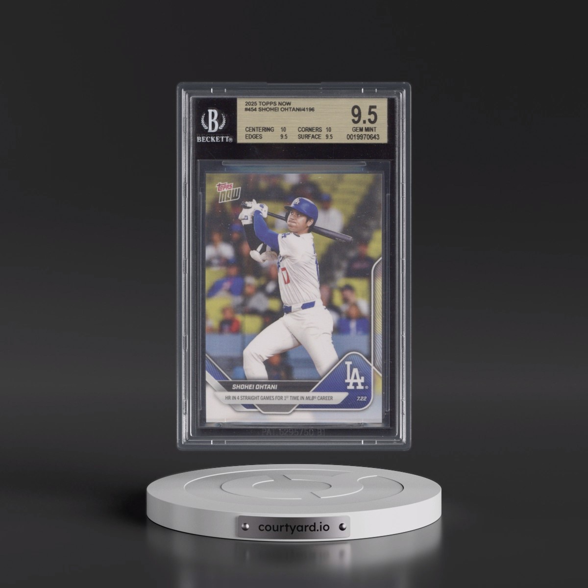 2025 Topps Now #454 Shohei Ohtani (BGS 9.5 GEM MINT)