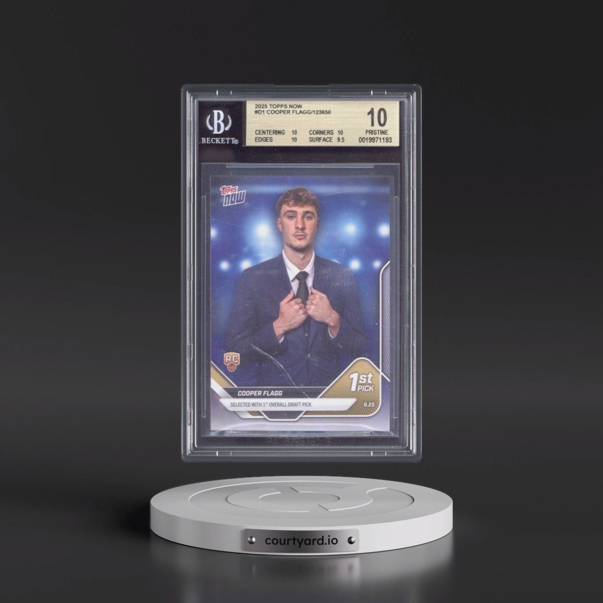 2025 Topps Now Draft #D1 Cooper Flagg (BGS 10 PRISTINE)